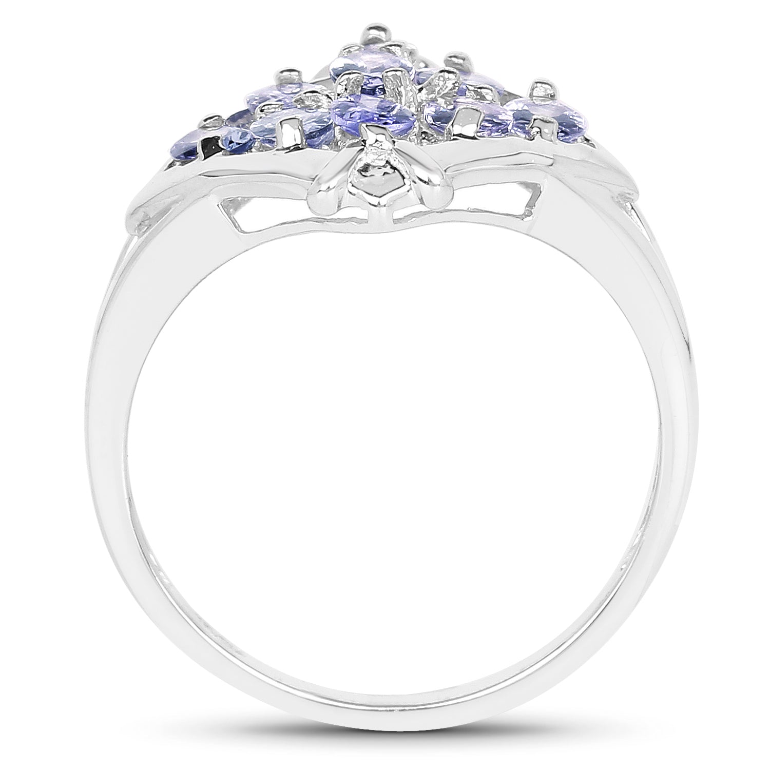 1.53 Carat Genuine Tanzanite .925 Sterling Silver Ring by Bids.com