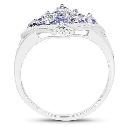 1.53 Carat Genuine Tanzanite .925 Sterling Silver Ring by Bids.com