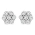 14K White Gold 1/2 cttw Round-Cut Diamond Floral Stud Earrings (I-J Color, SI2-I1 Clarity) by Bids.com