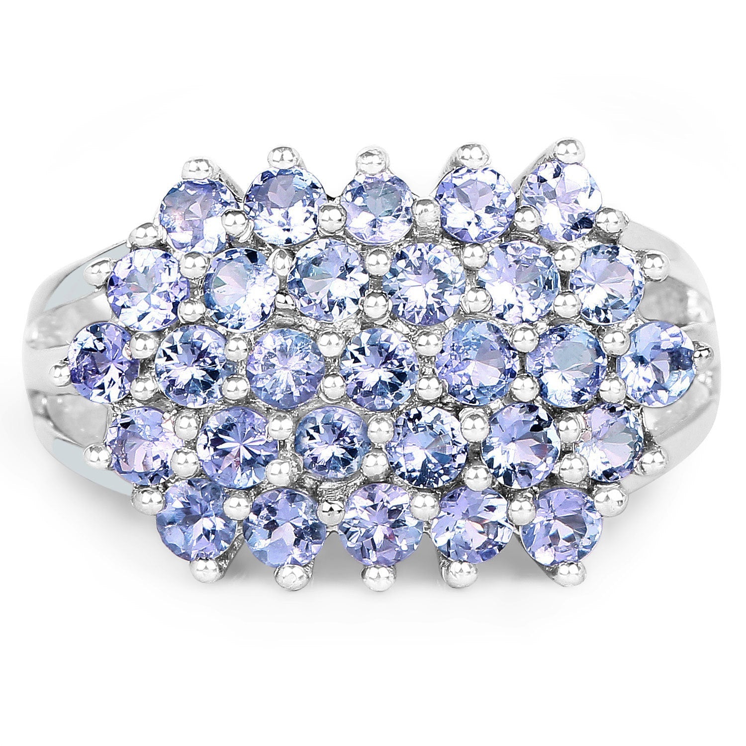 2.03 Carat Genuine Tanzanite .925 Sterling Silver Ring by Bids.com