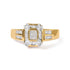 10K Yellow Gold 1/2 Cttw Diamond Composite and Halo Ring (H-I Color, SI1-SI2 Clarity) - Ring Size 7 by Bids.com