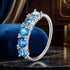 925 Sterling Silver Ring with White Gold Plating for Women, Size 6.0 by Bids.com