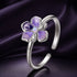 925 Sterling Silver Pavé Set CZ Enamel White Gold Plated Nano Opal Pendant Ring  DestGlow