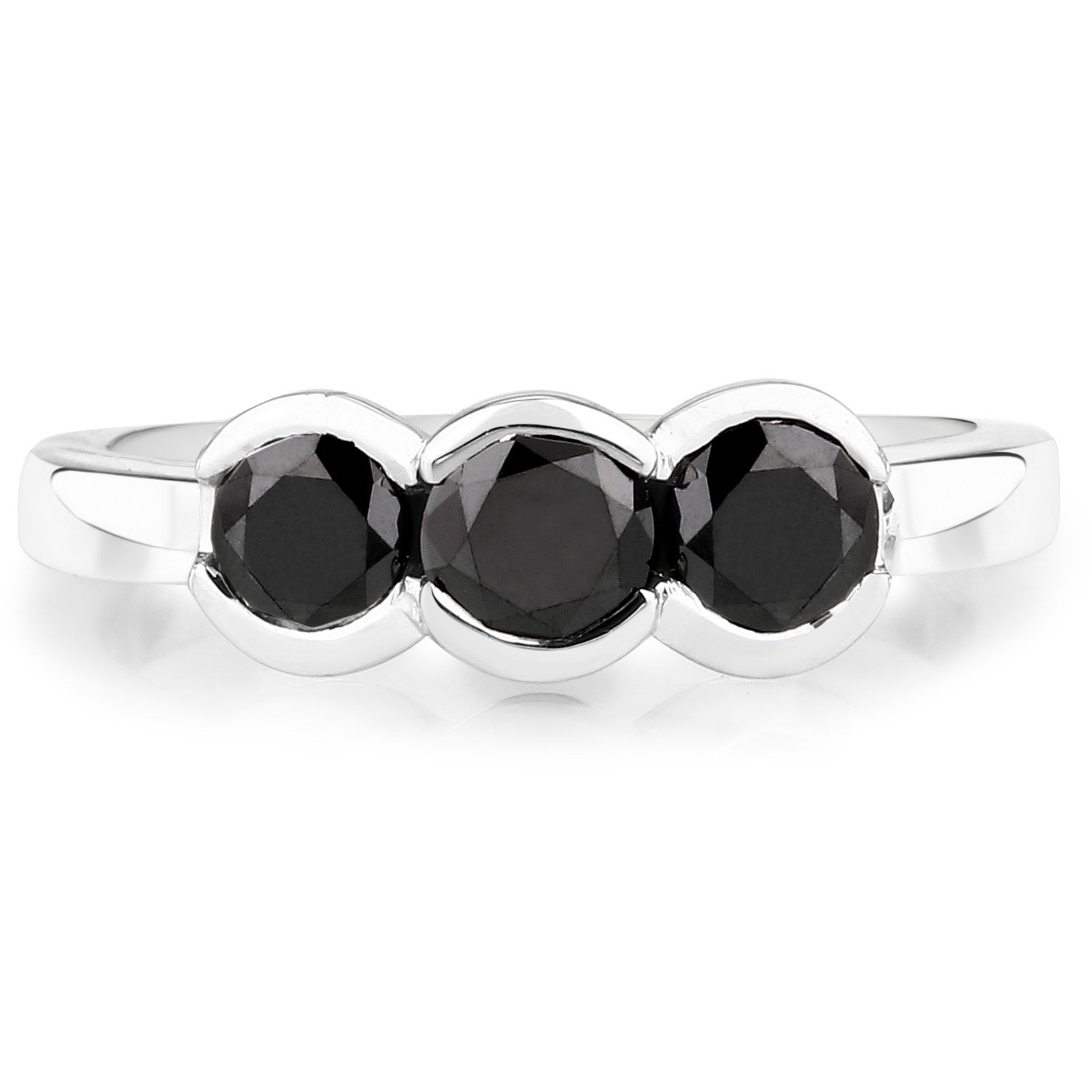 1.22 Carat Genuine Black Diamond .925 Sterling Silver Ring by Bids.com