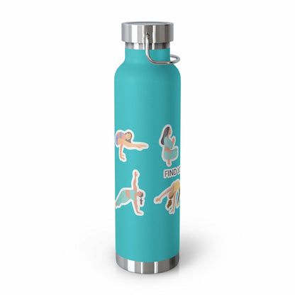 Yoga Poses Find Your Balance Insulated Bottle - 22oz Stainless Steel Vacuum Flask