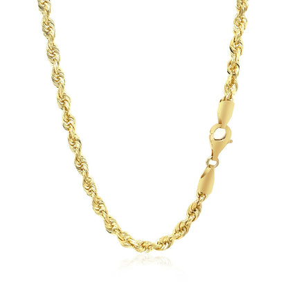 4.0mm 10k Yellow Gold Solid Diamond Cut Rope Chain by Bids.com