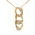 14K Yellow Gold Plated .925 Sterling Silver 1/6 Cttw Diamond Interlocking Triple Asymmetric Circle Hoop 18" Pendant Necklace (H-I Color, I1-I2 Clarity) by Bids.com