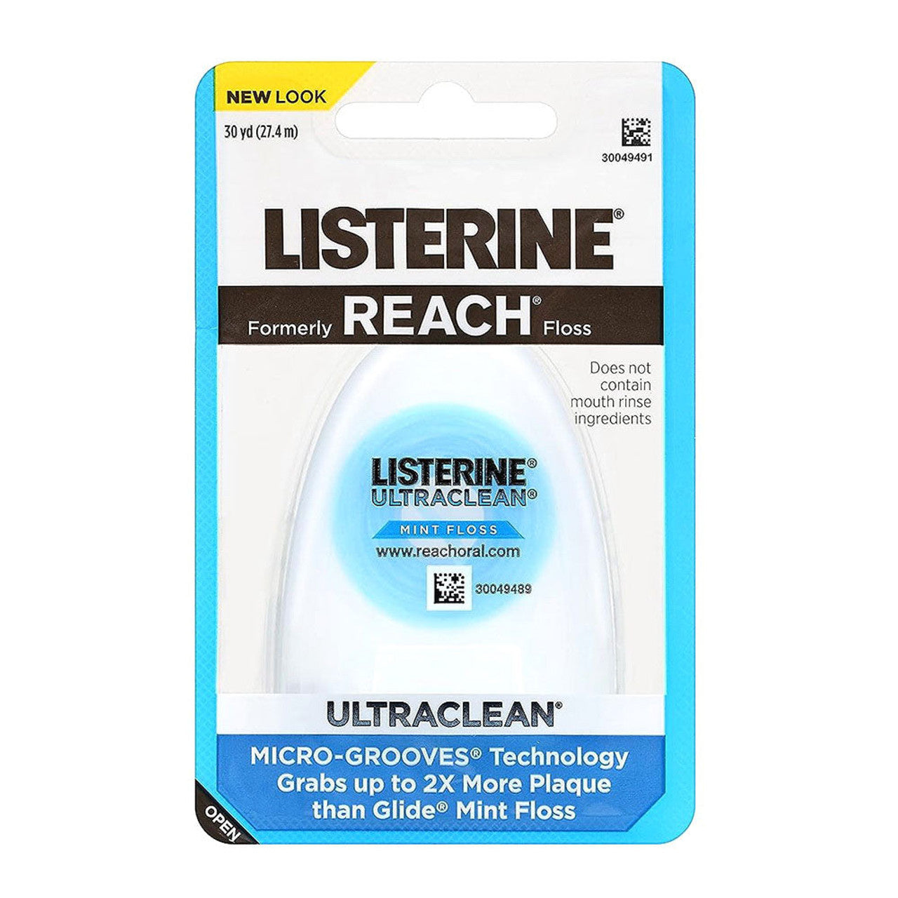 Reach Listerine Ultraclean 30 Yards Mint Dental Floss 