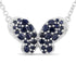 3.83 Carat Genuine Blue Sapphire and White Zircon .925 Sterling Silver Pendant by Bids.com