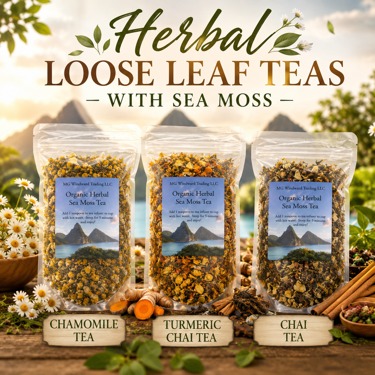 Premium Irish Sea Moss Herbal Teas - DestGlow