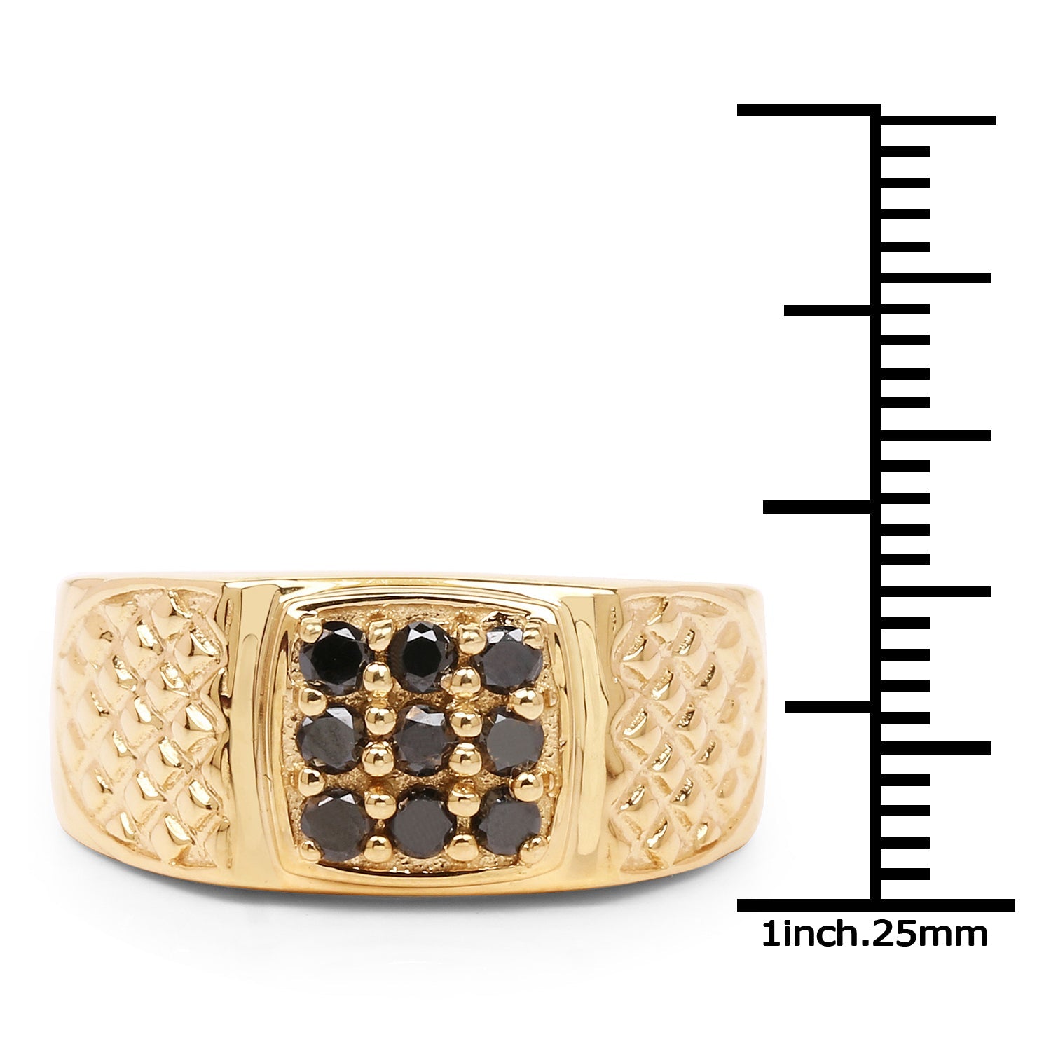 0.40 Carat Genuine Black Diamond .925 Sterling Silver Ring by Bids.com
