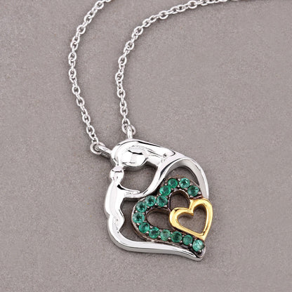 0.24 Carat Genuine Emerald .925 Sterling Silver Pendant by Bids.com