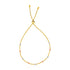 14k Tri-Color Gold Textured Bead Station Lariat Bracelet by Bids.com
