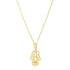 14k Yellow Gold High Polish Hamsa Amulet Necklace  DestGlow