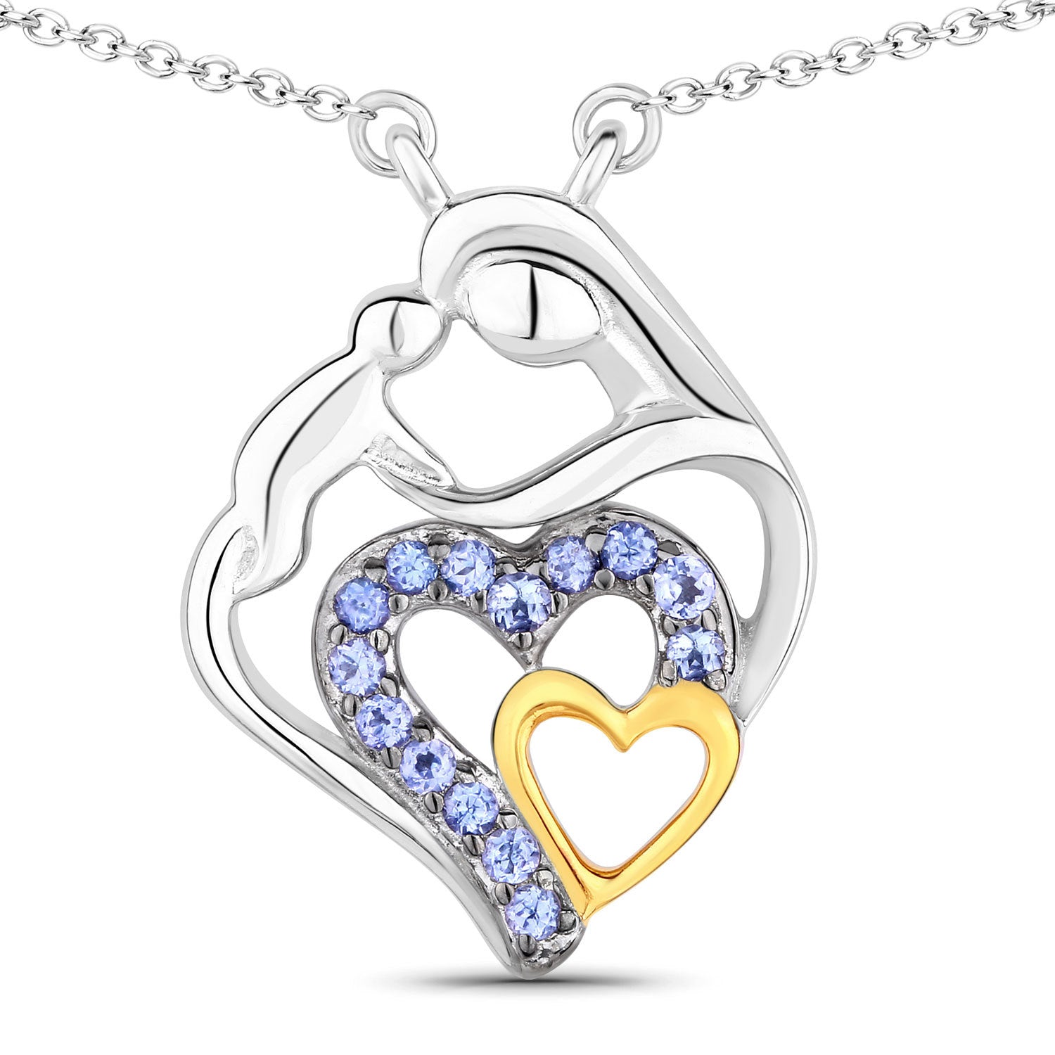 0.28 Carat Genuine Tanzanite .925 Sterling Silver Pendant by Bids.com