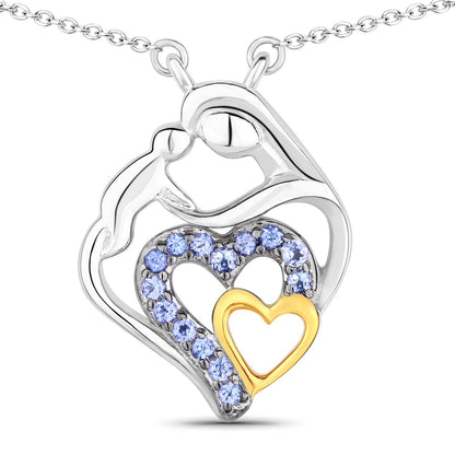 0.28 Carat Genuine Tanzanite .925 Sterling Silver Pendant by Bids.com