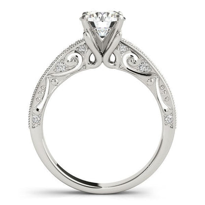 14k White Gold Antique Pronged Round Diamond Engagement Ring (1 1/8 cttw) by Bids.com