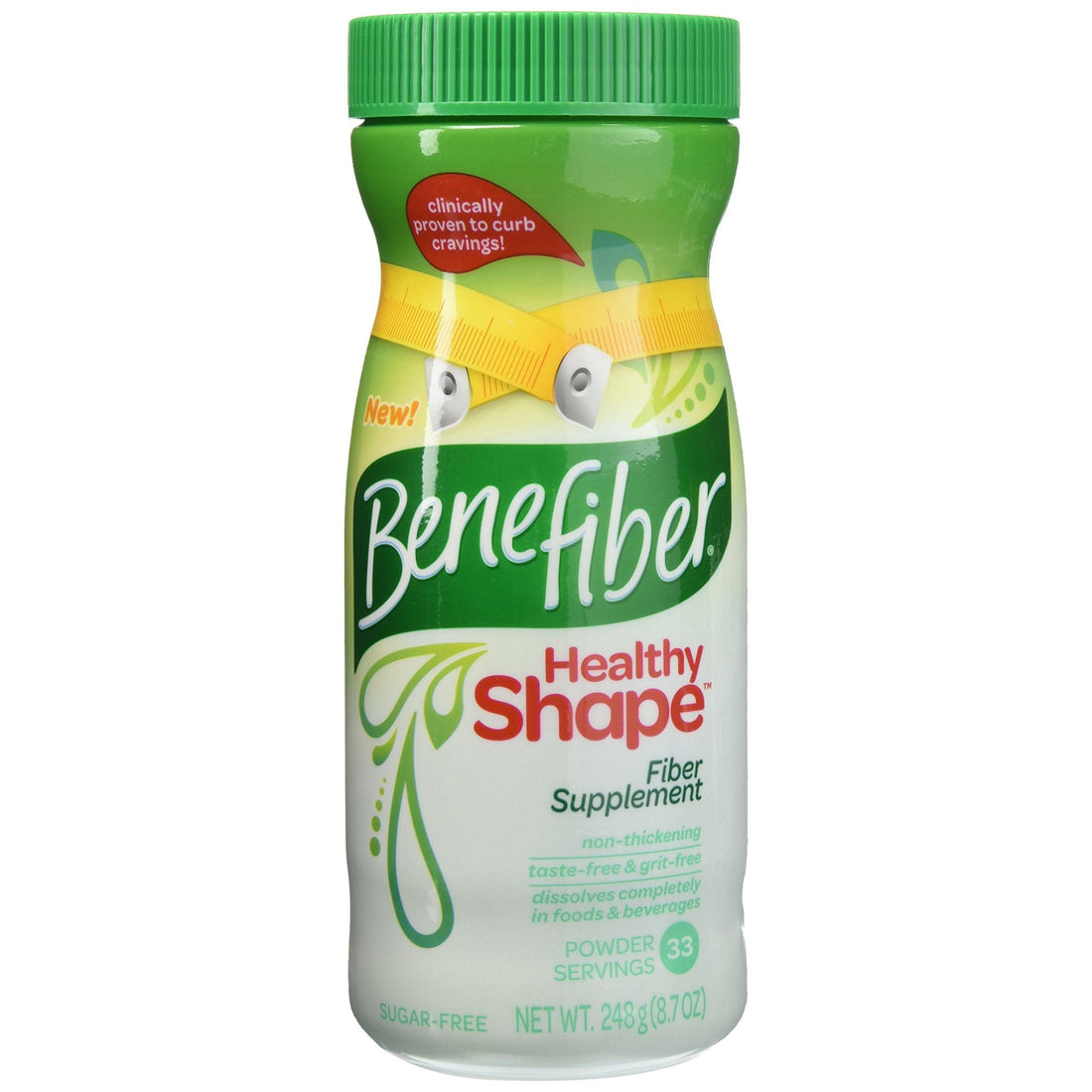 Benefiber Healthy Shape Prebiotic Fiber Supplement Powder For Digestive Health, Unflavored - 33 Servings (8.7 Ounces) by Pasteur Pharmacy