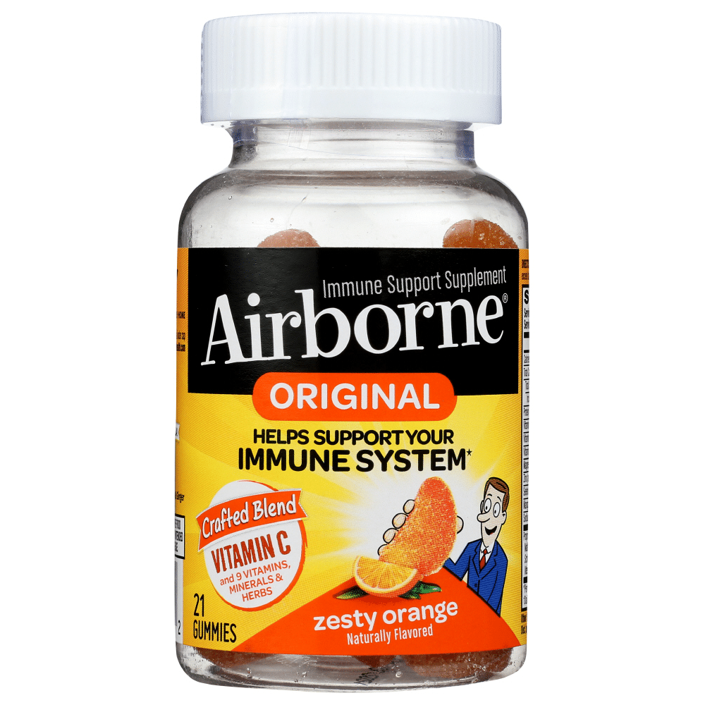 Airborne Orange Flavored Gummies, 1000mg Of Vitamin C And Minerals &amp; Herbs Immune Support