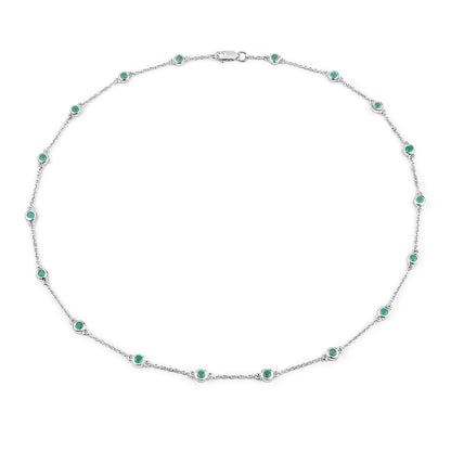 1.80 Carat Genuine Emerald .925 Sterling Silver Necklace by Bids.com