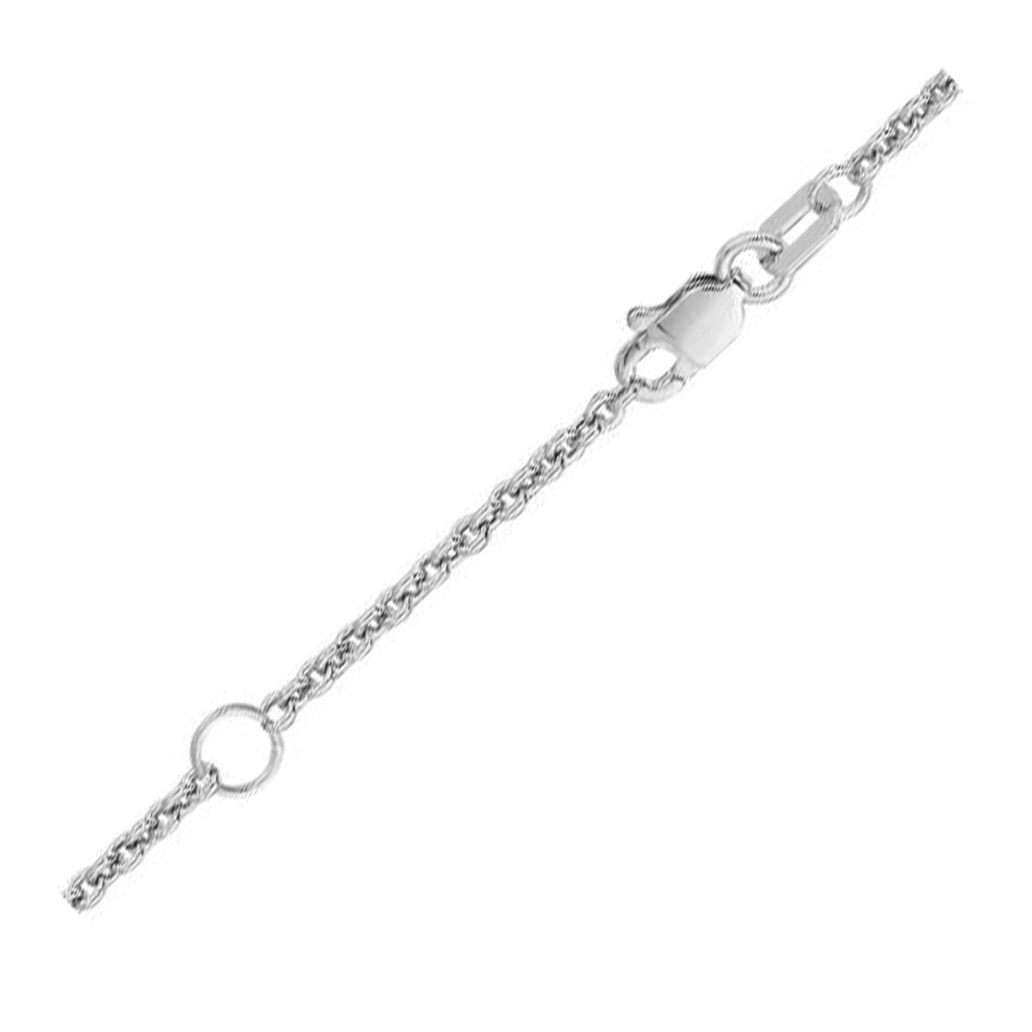 Extendable Cable Chain in 18k White Gold (1.80 mm) by Bids.com