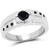 0.56 Carat Genuine Black Diamond .925 Sterling Silver Ring by Bids.com