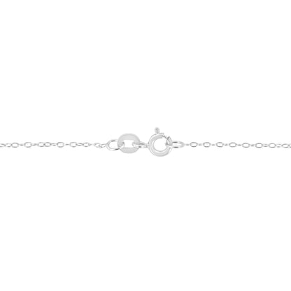 14K White Gold 1/4 Cttw Round-Cut Graduating Diamond Open Circle Hoop 18" Pendant Necklace (J-K Color, I1-I2 Clarity)  DestGlow