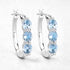 1.75 Carat Genuine Aquamarine and White Diamond .925 Sterling Silver Earrings by Bids.com