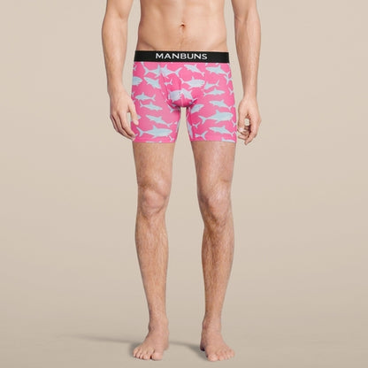 Men's Baby Shark Boxer Brief Underwear with Pouch - Fun Novelty Underwear
