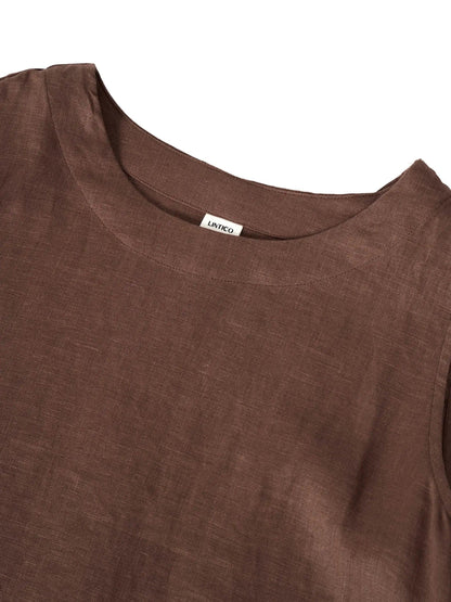 100% Linen Sleeveless Dress SIENNA by LINTICO