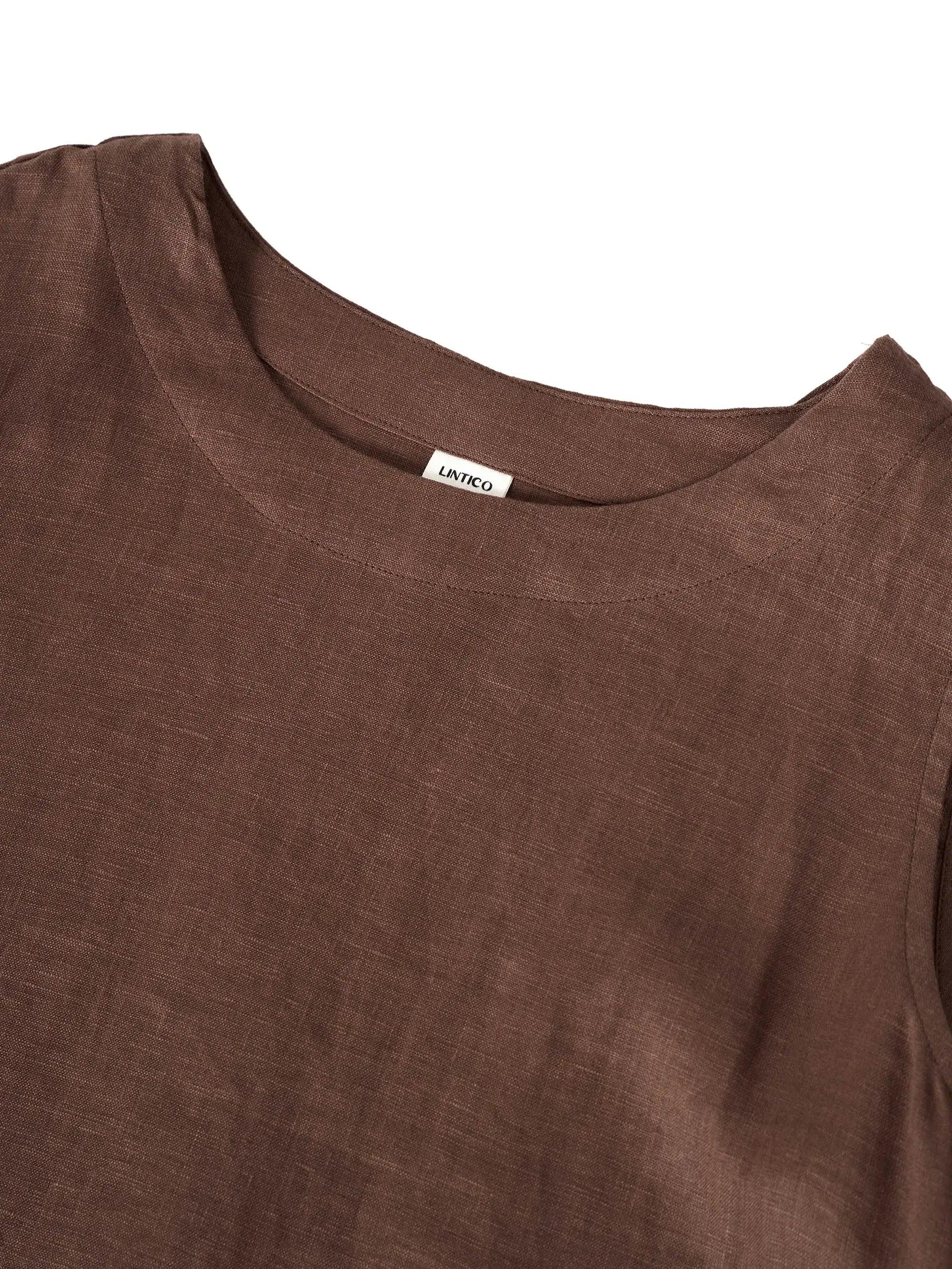 100% Linen Sleeveless Dress SIENNA 