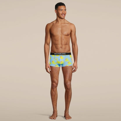 Men's Rubber Duckies Boxer Trunk Underwear with Pouch - Fun Novelty Underwear