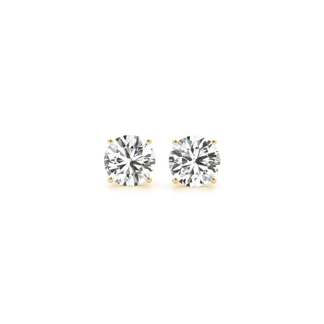 1 1/2 cttw Certified IGI Lab Grown Round Diamond Stud Earrings 14k Yellow Gold (G/VS2) by Bids.com