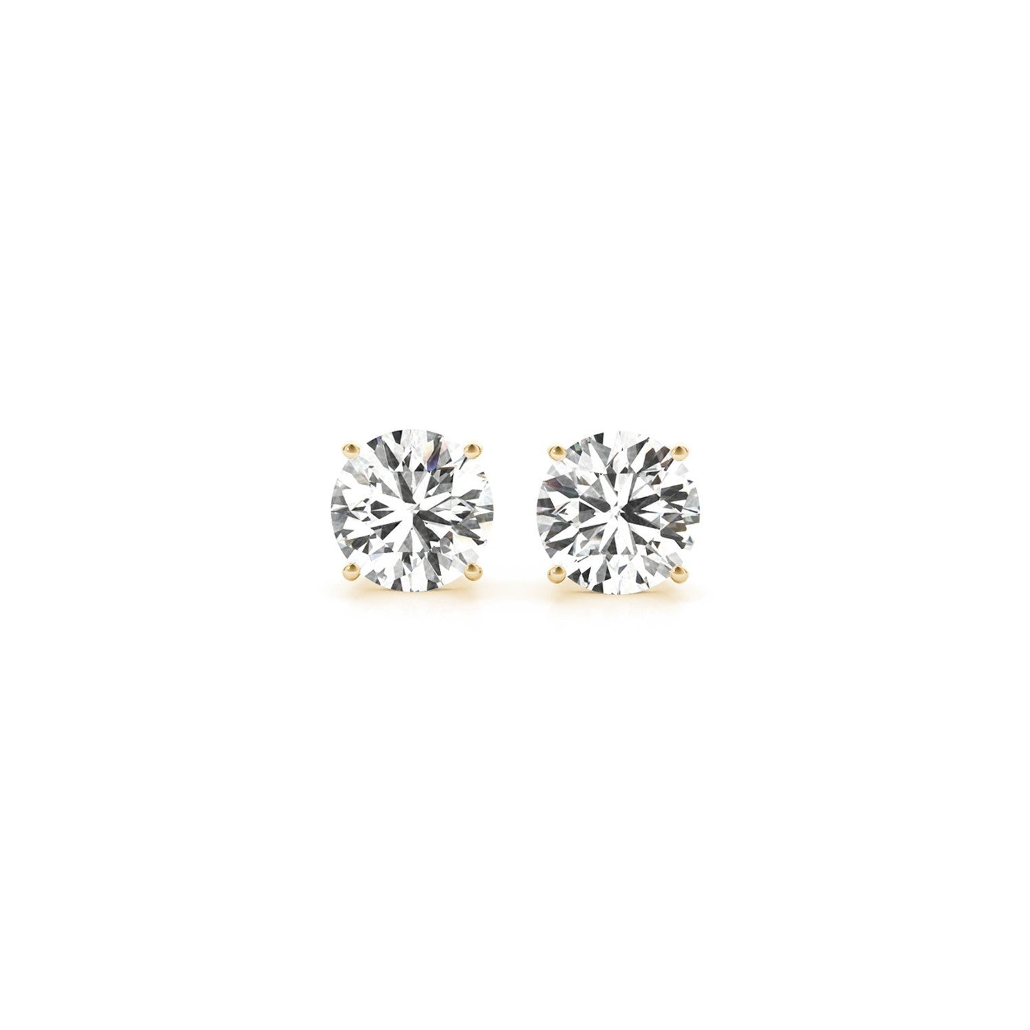 1 1/2 cttw Certified IGI Lab Grown Round Diamond Stud Earrings 14k Yellow Gold (G/VS2) by Bids.com
