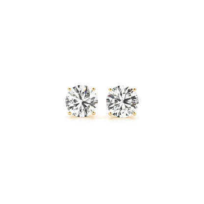 1 1/2 cttw Certified IGI Lab Grown Round Diamond Stud Earrings 14k Yellow Gold (G/VS2) by Bids.com