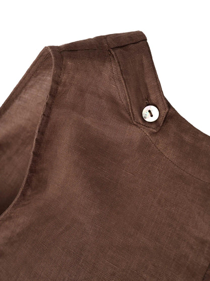 100% Linen Sleeveless Dress SIENNA 