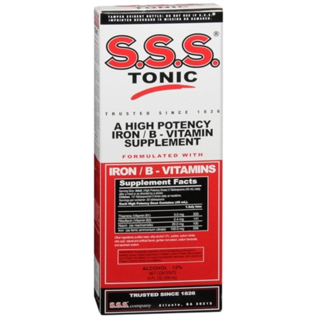 SSS Tonic High Potency Iron/B Vitamin Supplement 10 Oz by Pasteur Pharmacy