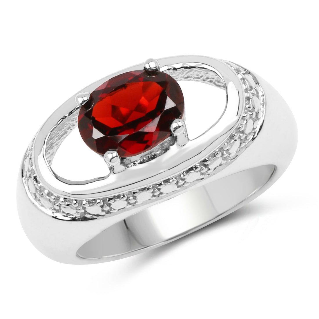 2.50 Carat Genuine Garnet .925 Sterling Silver Ring by Bids.com