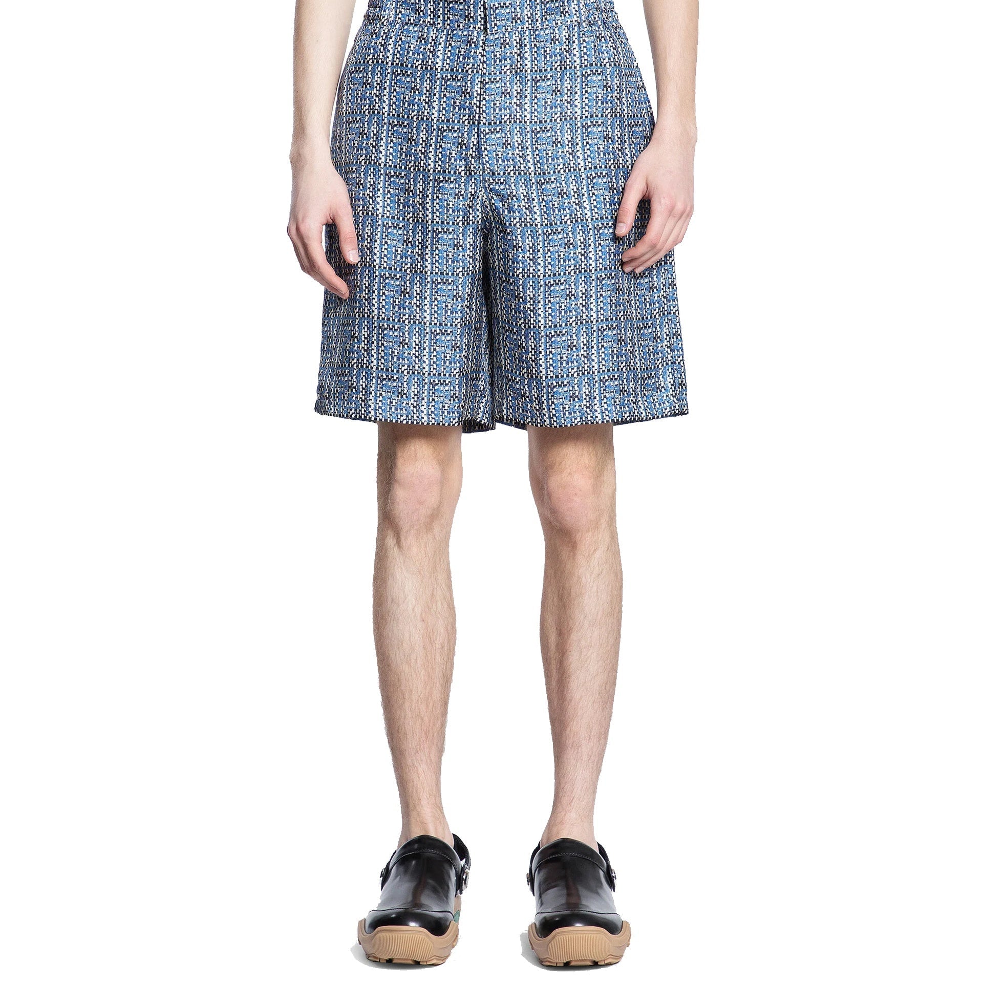 Fendi Printed Silk Shorts Men by Luosophy