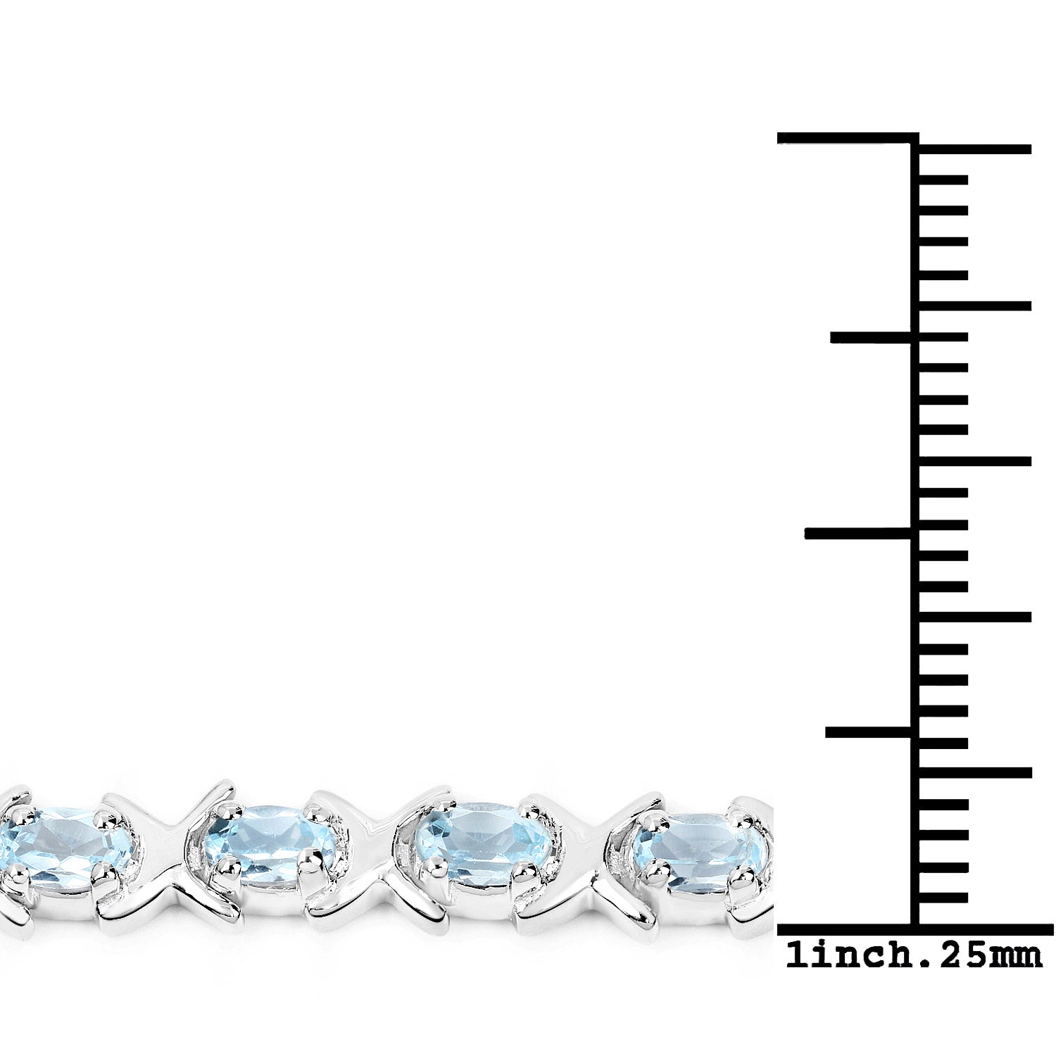 5.75 Carat Genuine Blue Topaz .925 Sterling Silver Bracelet  DestGlow