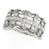 Diamond Studded Four Leaf Clover Motif Ring in 14k White Gold (1/4 cttw) by Bids.com