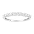 IGI Certified 1/2 Cttw Diamond 10K White Gold Prong Set Fluted Band Style Ring (I-J Color, I2-I3 Clarity) - Size 7 by Bids.com