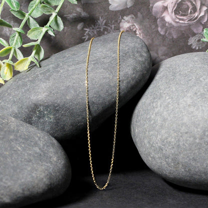 14k Yellow Gold Diamond Cut Cable Link Chain 0.8mm by Bids.com