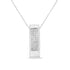 14K Yellow Gold 1/2 Cttw Invisible Set Princess Cut Diamond Vertical Bar Block Pendant 18" Necklace (H-I Color, SI2-I1 Clarity) by Bids.com