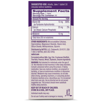 Natrol Advanced Sleep Melatonin 10mg Tablets – 60ct by Top Vita Shop