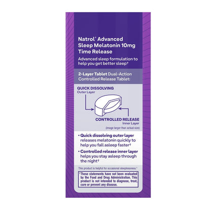 Natrol Melatonin Advanced Sleep 10mg Tablets – Maximum Strength | 75ct by Top Vita Shop