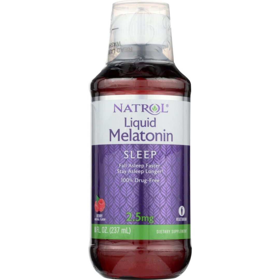 Natrol Liquid Melatonin Sleep Support 2.5mg Berry Flavor (8 fl oz) by Farmacias Savia