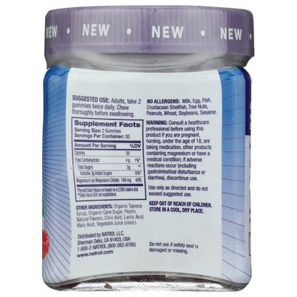 Natrol Magnesium Citrate Gummies – Raspberry – 60 Count by Top Vita Shop