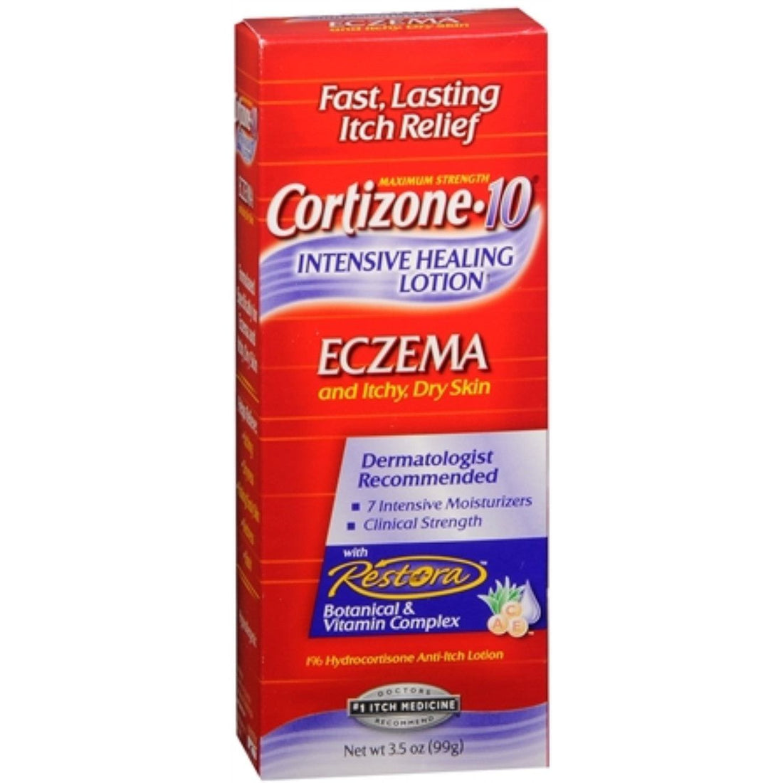 Cortizone-10 Intensive Healing Eczema Lotion, Maximum Strength, 3.5 oz by Pasteur Pharmacy