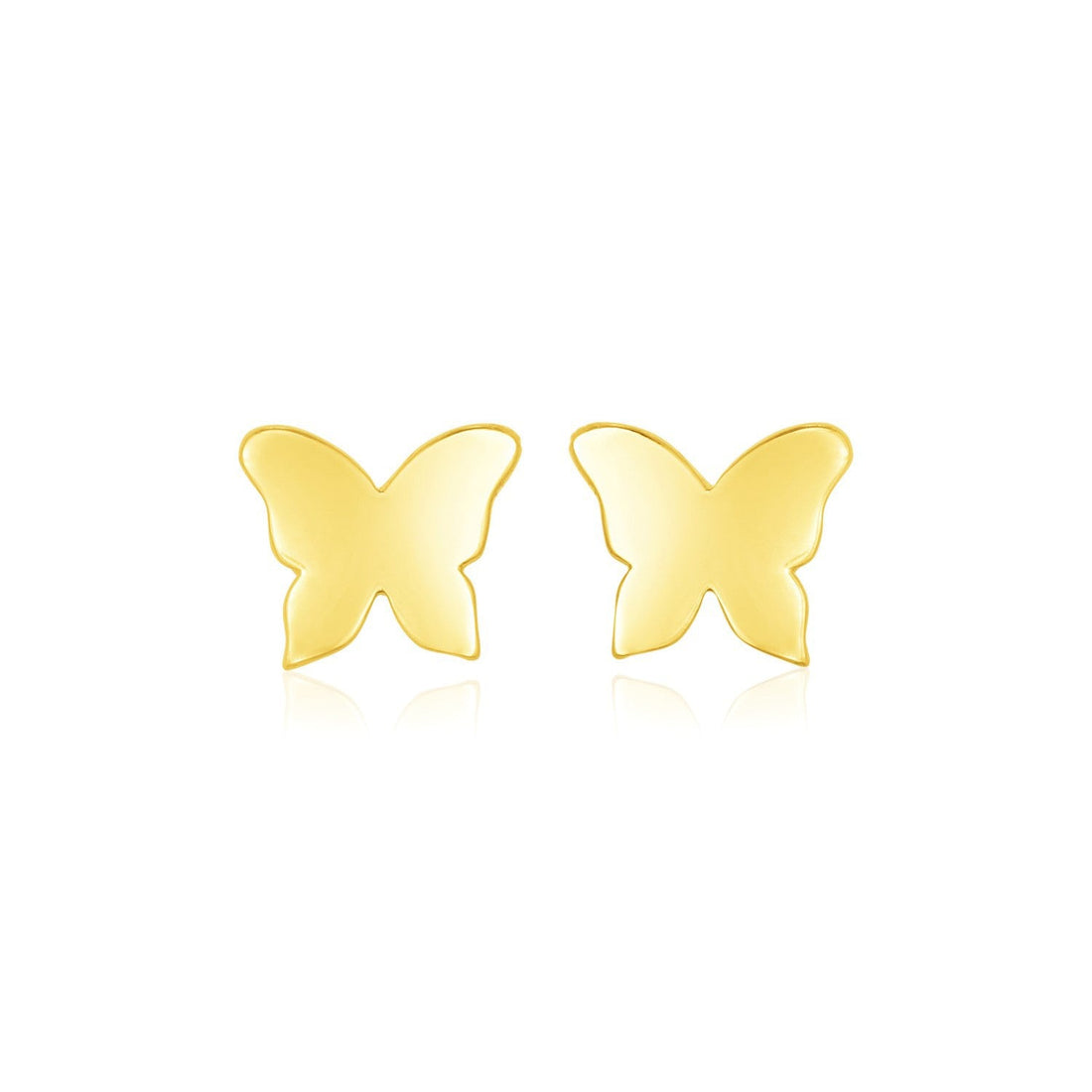 14k Yellow Gold Polished Butterfly Earrings by Bids.com